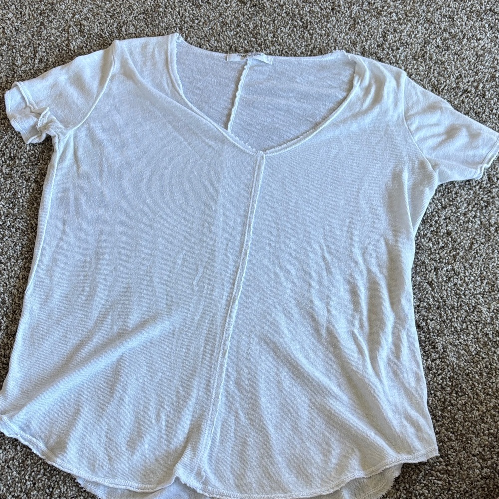 Project Social T Cream V-Neck Tee